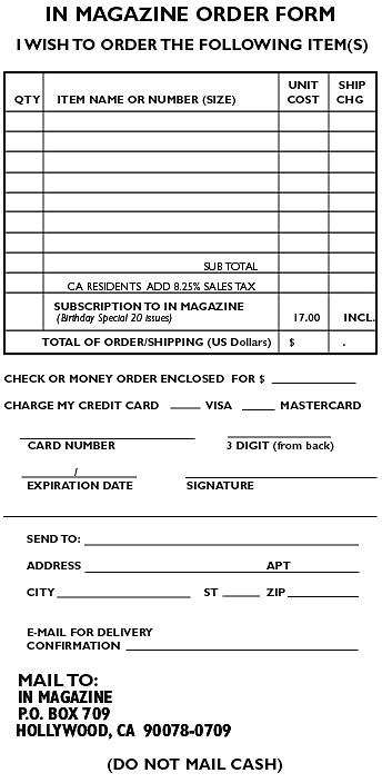 inmag.com - Subscription Form