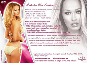 Bench Warmer: Pin Up Girl Trading Cards